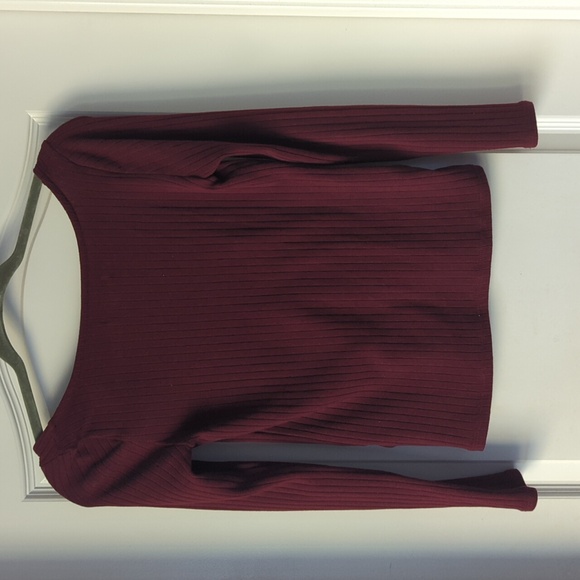Madewell Ribbed Sweetheart Top Size XS - Cabernet - Picture 4 of 12